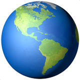 Globe Showing Americas on Apple iOS 11.1