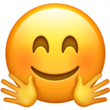 Smiling Face with Open Hands on Apple iOS 11.1