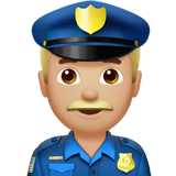 Police Officer: Medium-Light Skin Tone on Apple iOS 11.1