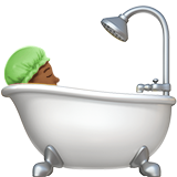 Person Taking Bath: Medium-Dark Skin Tone on Apple iOS 11.3