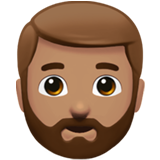 Person: Medium Skin Tone, Beard on Apple iOS 11.3