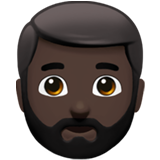 Person: Dark Skin Tone, Beard on Apple iOS 11.3