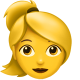Woman: Blond Hair on Apple iOS 11.3
