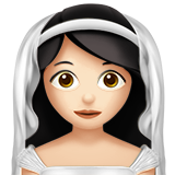 Person with Veil: Light Skin Tone on Apple iOS 11.3