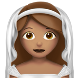 Person with Veil: Medium Skin Tone on Apple iOS 11.3