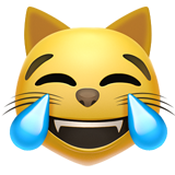 Cat with Tears of Joy on Apple iOS 11.3