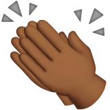 Clapping Hands: Medium-Dark Skin Tone on Apple iOS 11.3