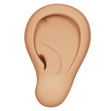 Ear: Medium-Light Skin Tone on Apple iOS 11.3