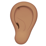 Ear: Medium Skin Tone on Apple iOS 11.3
