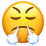Face with Steam From Nose on Apple iOS 11.3