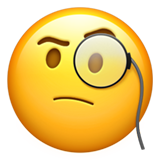 Face with Monocle on Apple iOS 11.3