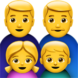 Family: Man, Man, Girl, Boy on Apple iOS 11.3