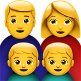 Family: Man, Woman, Boy, Boy on Apple iOS 11.3
