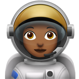 Woman Astronaut: Medium-Dark Skin Tone on Apple iOS 11.3