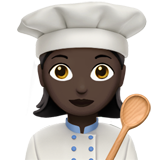 Woman Cook: Dark Skin Tone on Apple iOS 11.3