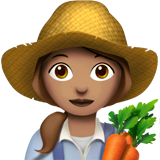 Woman Farmer: Medium Skin Tone on Apple iOS 11.3