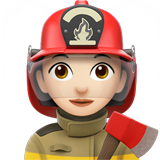 Woman Firefighter: Light Skin Tone on Apple iOS 11.3