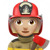 Woman Firefighter: Medium-Light Skin Tone on Apple iOS 11.3