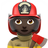 Woman Firefighter: Dark Skin Tone on Apple iOS 11.3