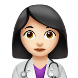 Woman Health Worker: Light Skin Tone on Apple iOS 11.3