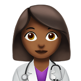 Woman Health Worker: Medium-Dark Skin Tone on Apple iOS 11.3