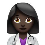 Woman Health Worker: Dark Skin Tone on Apple iOS 11.3