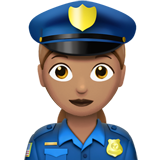 Woman Police Officer: Medium Skin Tone on Apple iOS 11.3