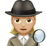 Woman Detective: Medium-Light Skin Tone on Apple iOS 11.3