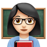 Woman Teacher: Light Skin Tone on Apple iOS 11.3