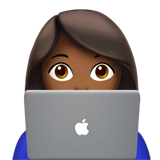 Woman Technologist: Medium-Dark Skin Tone on Apple iOS 11.3