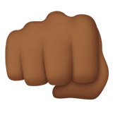 Oncoming Fist: Medium-Dark Skin Tone on Apple iOS 11.3