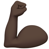 Flexed Biceps: Dark Skin Tone on Apple iOS 11.3