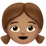 Girl: Medium Skin Tone on Apple iOS 11.3