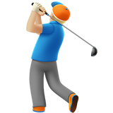 Person Golfing: Medium-Light Skin Tone on Apple iOS 11.3