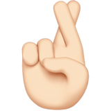 Crossed Fingers: Light Skin Tone on Apple iOS 11.3