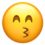 Kissing Face with Smiling Eyes on Apple iOS 11.3