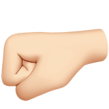 Left-Facing Fist: Light Skin Tone on Apple iOS 11.3