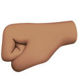 Left-Facing Fist: Medium Skin Tone on Apple iOS 11.3