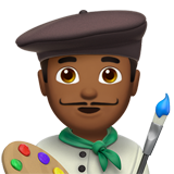 Man Artist: Medium-Dark Skin Tone on Apple iOS 11.3