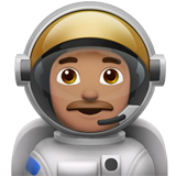 Man Astronaut: Medium Skin Tone on Apple iOS 11.3