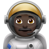 Man Astronaut: Dark Skin Tone on Apple iOS 11.3