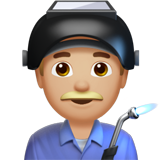 Man Factory Worker: Medium-Light Skin Tone on Apple iOS 11.3