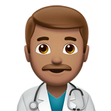 Man Health Worker: Medium Skin Tone on Apple iOS 11.3