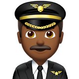 Man Pilot: Medium-Dark Skin Tone on Apple iOS 11.3