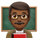 Man Teacher: Medium-Dark Skin Tone on Apple iOS 11.3