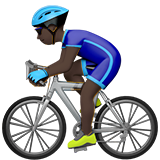 Man Biking: Dark Skin Tone on Apple iOS 11.3