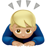 Man Bowing: Medium-Light Skin Tone on Apple iOS 11.3