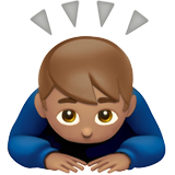 Man Bowing: Medium Skin Tone on Apple iOS 11.3