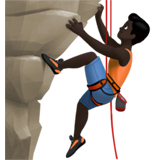 Man Climbing: Dark Skin Tone on Apple iOS 11.3