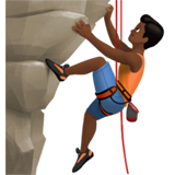 Man Climbing: Medium-Dark Skin Tone on Apple iOS 11.3